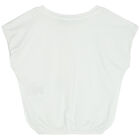 Girls White Logo T-Shirt, 2, hi-res