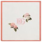 Baby Girls Pink & Ivory Logo Floral Blanket, 1, hi-res