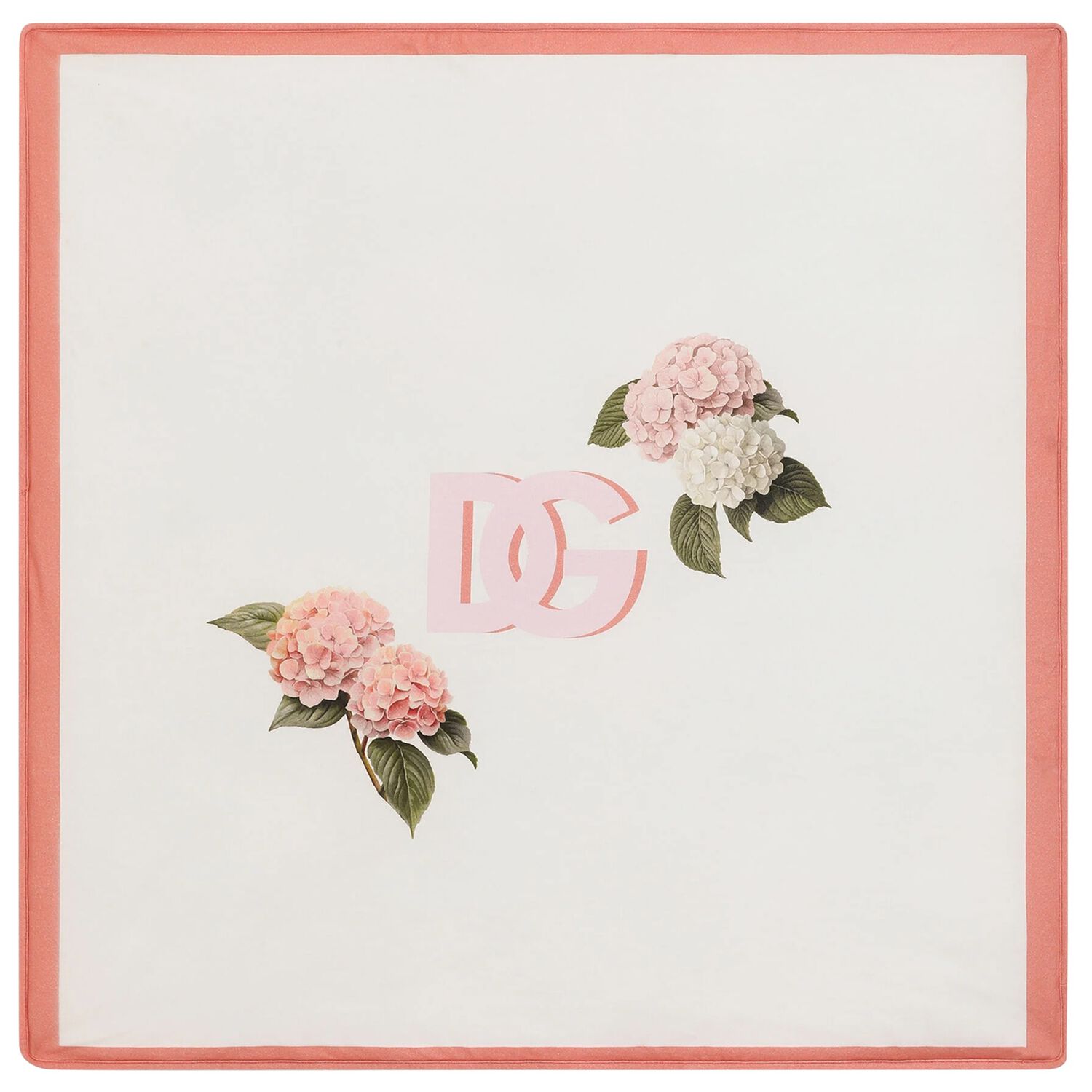 Baby Girls Pink & Ivory Logo Floral Blanket, 1, hi-res