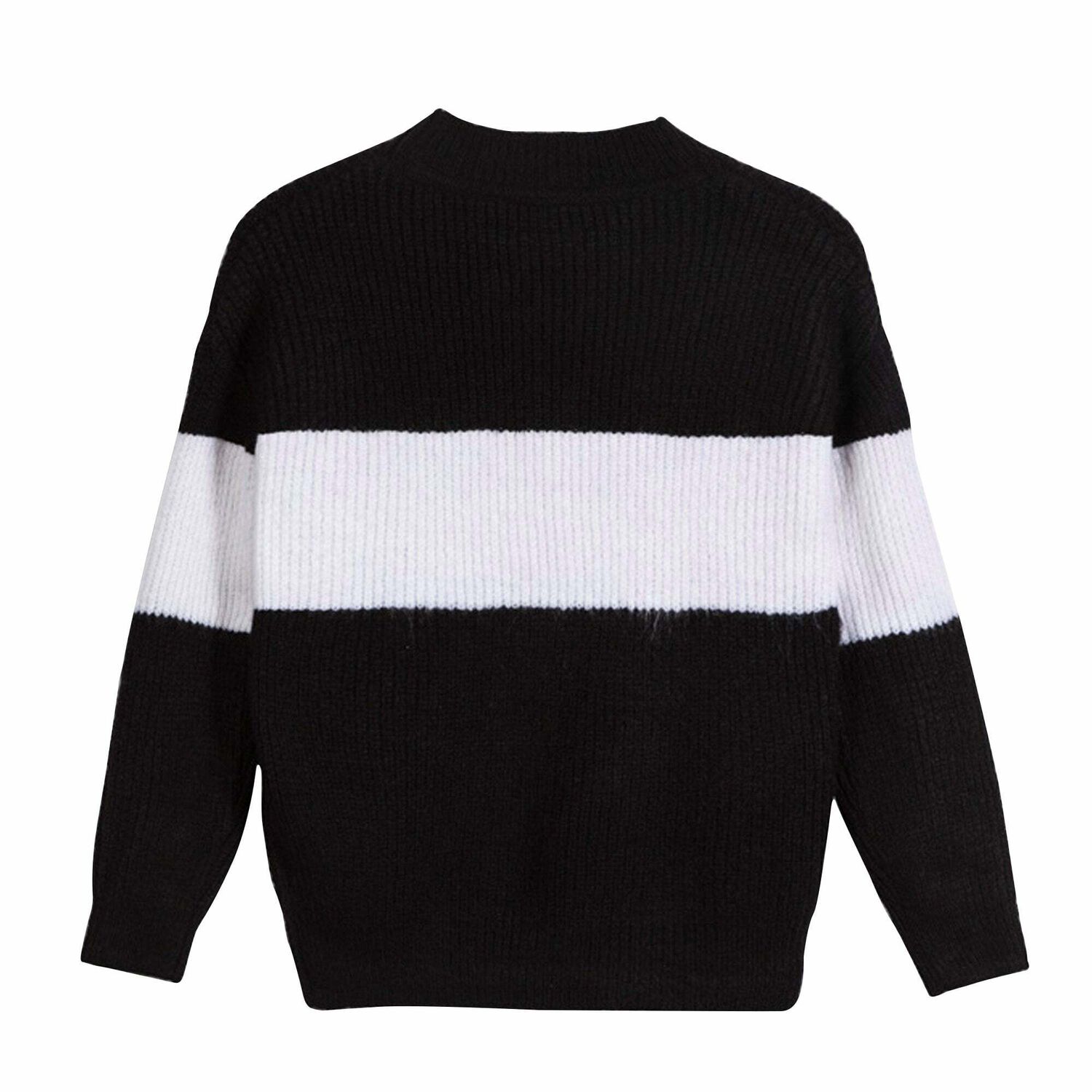 Girls Black & White Jumper, 2, hi-res image number null