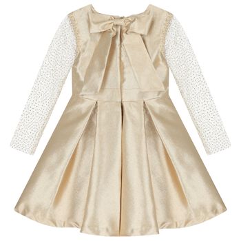 Girls Gold Rhinestone Dress
