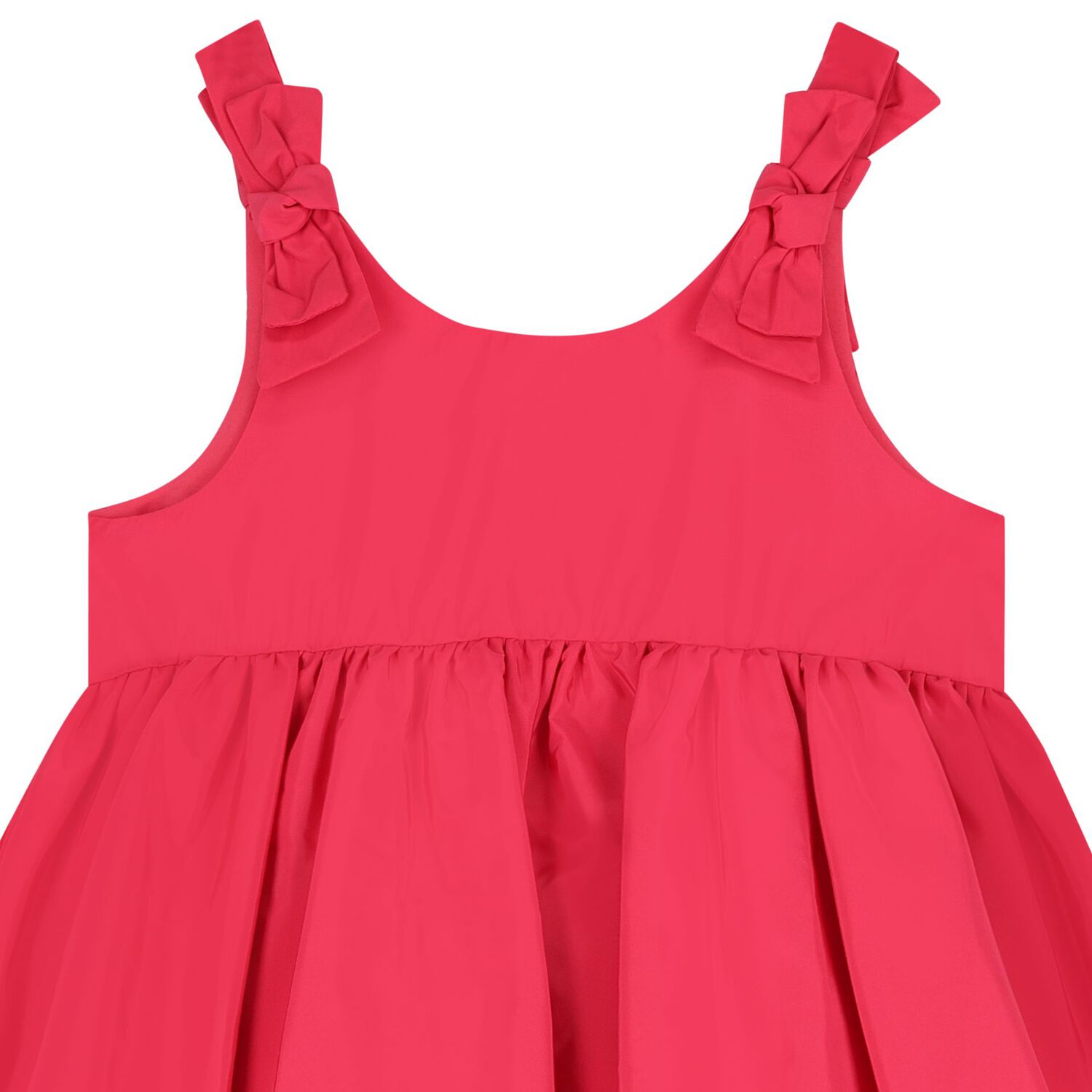 Girls Pink Bow Tiered Dress, 2, hi-res