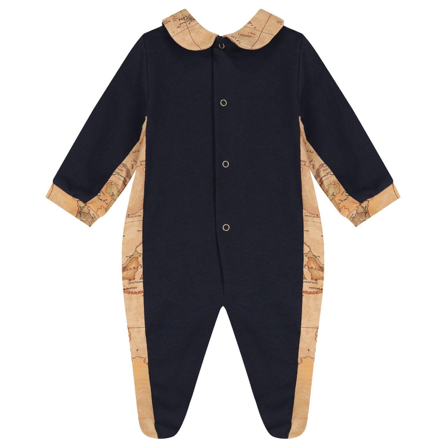 White & Beige Geo Map Babygrow Set, 2, hi-res image number null