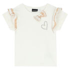 طقم تنورة مخطط باللون الأبيض والبيج, 1, hi-res