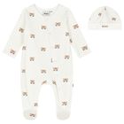 Baby Boys Ivory Logo Babygrow Gift Set, 1, hi-res