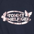 Girls Navy Blue Logo Zip Up Top, 1, hi-res