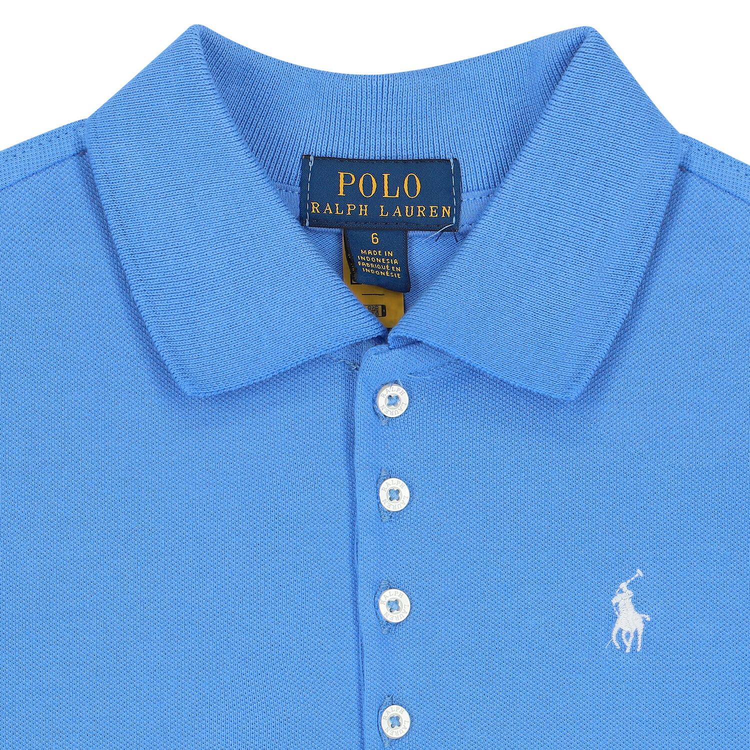 Girls Blue Logo Polo Dress, 3, hi-res