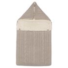 Grey & Ivory Cable Knit Baby Nest, 4, hi-res