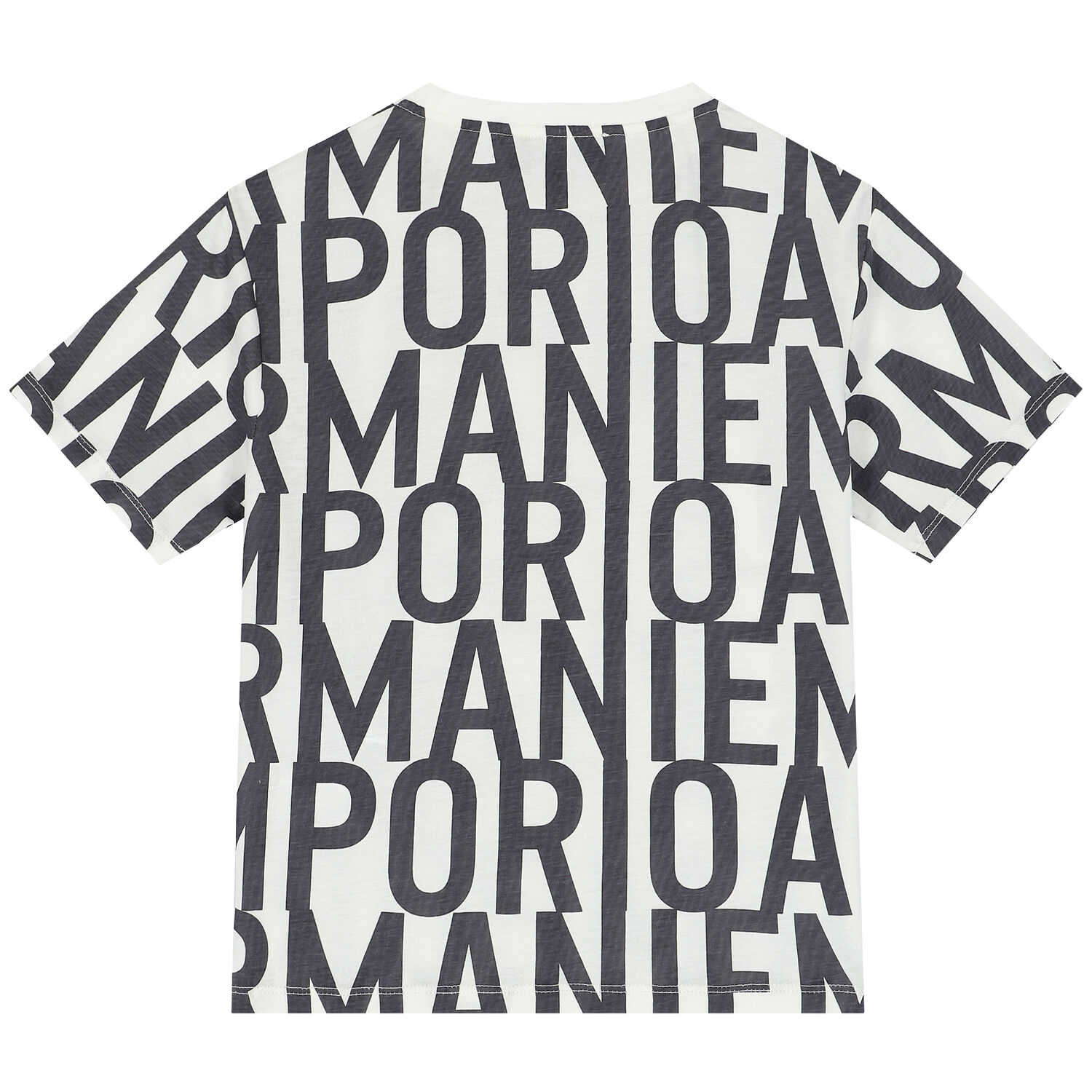 تيشيرت بالشعار باللون العاجى للاولاد, 1, hi-res