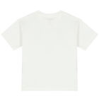 Younger Boys Ivory Dinosaur Holographic T-Shirt, 2, hi-res