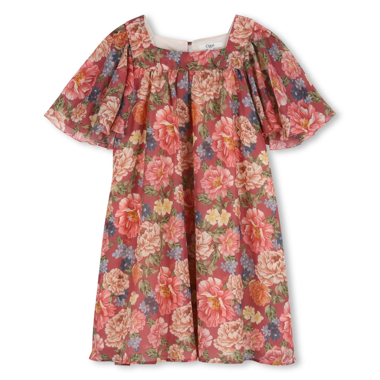  Girls Mini Me Pink Floral Dress, 1, hi-res