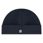 طقم هدايا ملابس أطفال وقبعة ومريلة باللون الكحلي والذهبي للأولاد, 1, hi-res