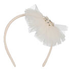 Girls Ivory Tulle Headband, 2, hi-res