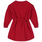 فستان بنات بالشعار باللون الأحمر, 1, hi-res