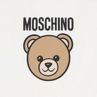 White Teddy Bear Logo Baby Blanket, 1, hi-res