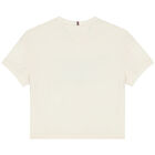 Girls Ivory Logo T-Shirt, 1, hi-res