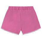 Younger Girls Pink Shorts, 1, hi-res