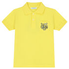 Boys Yellow Tiger Polo Shirt, 1, hi-res