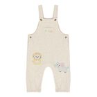 Baby Girls Beige Logo Dungaree Set, 1, hi-res