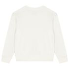 Girls Ivory Teddy Bear Logo Sweatshirt, 1, hi-res