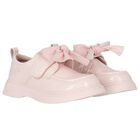 حذاء رياضي بفيونكة باللون الوردي , 1, hi-res