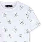 Boys Mini Me White Logo T-Shirt, 1, hi-res