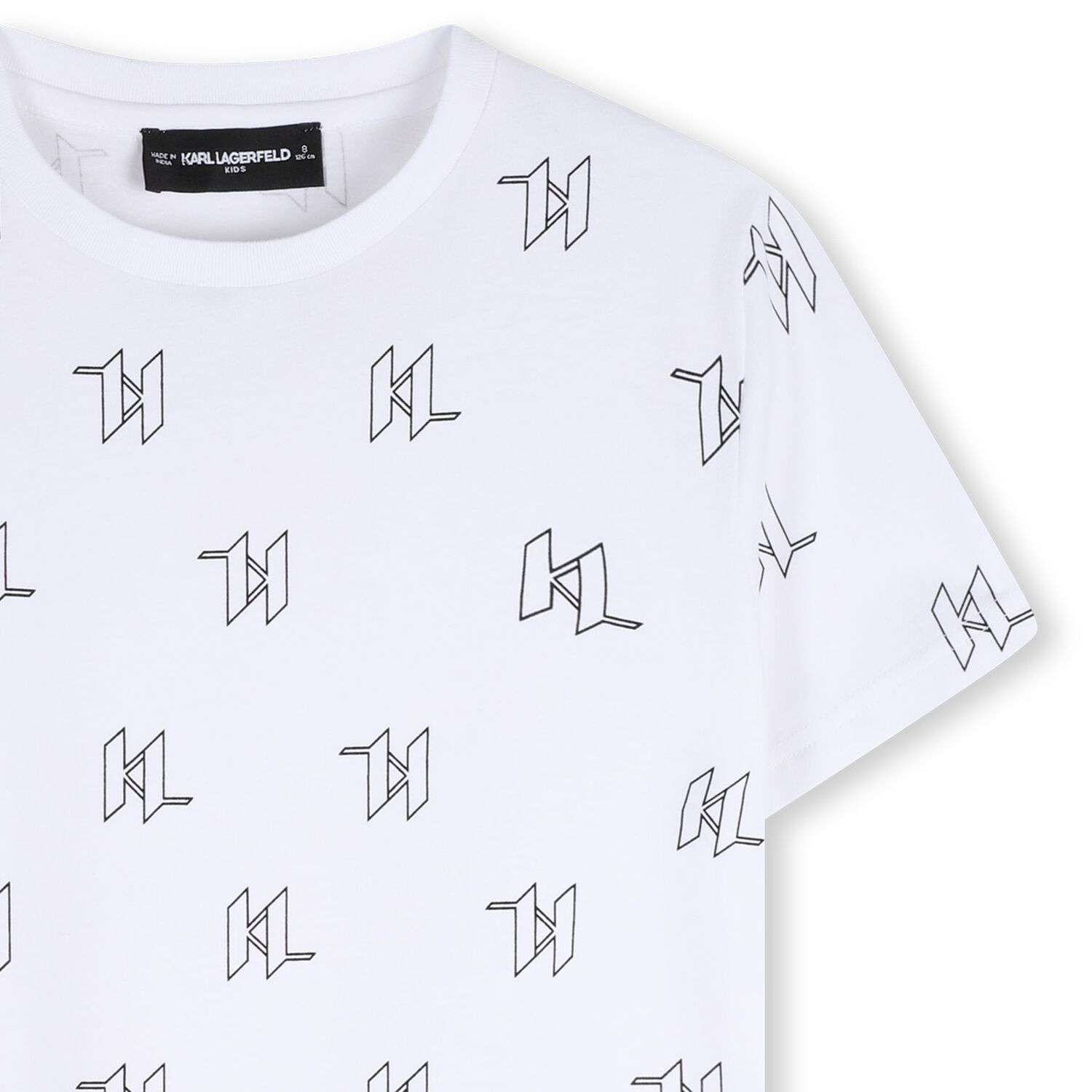 Boys Mini Me White Logo T-Shirt, 1, hi-res