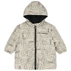 جاكت اولاد منفوخ قابل للعكس باللون الاسود والبيج , 1, hi-res