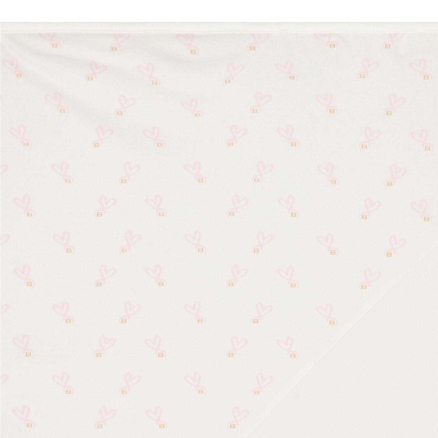 Baby Girls White Logo Heart Blanket, 1, hi-res