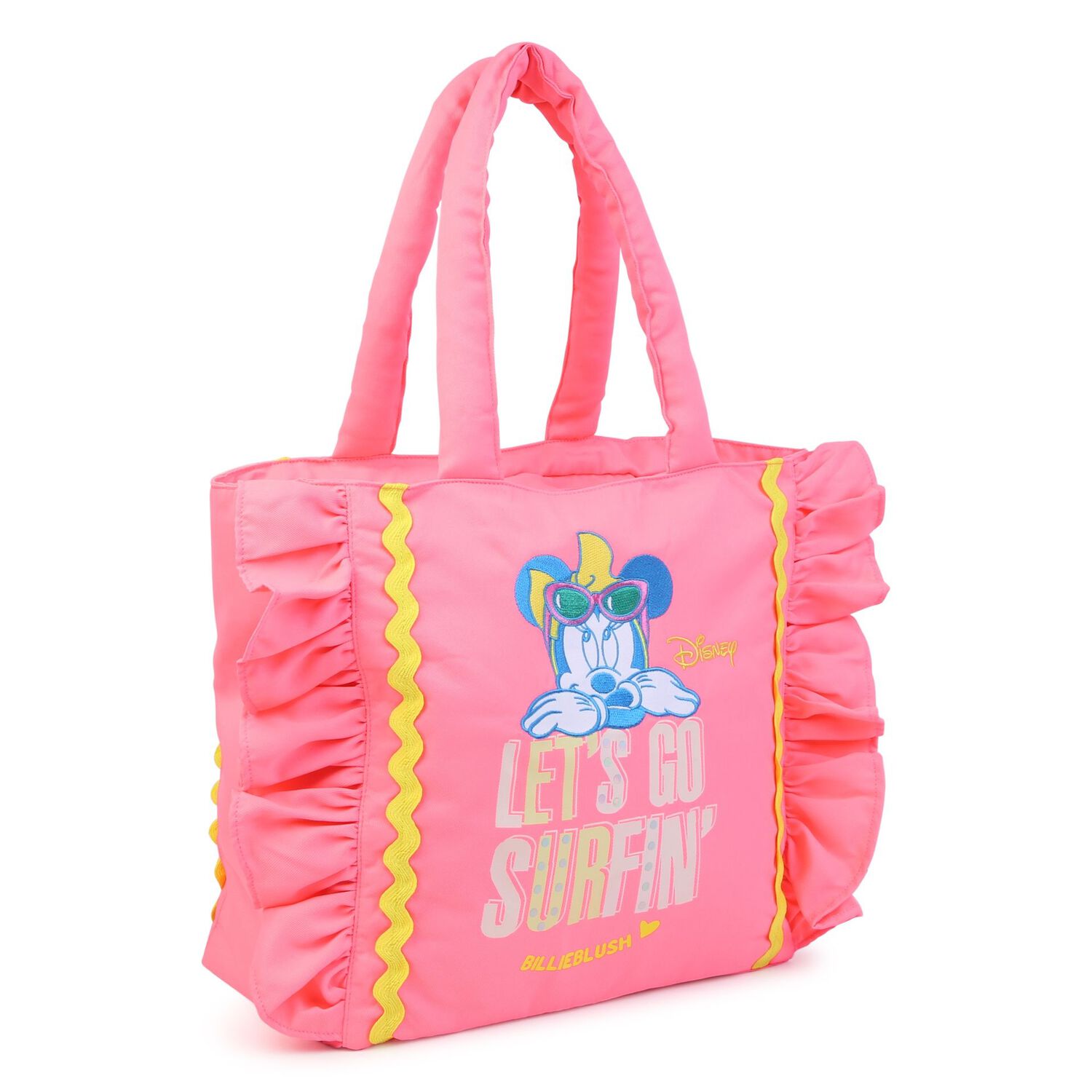 Girls Pink Ruffled Minnie Mouse Beach Bag, 1, hi-res image number null