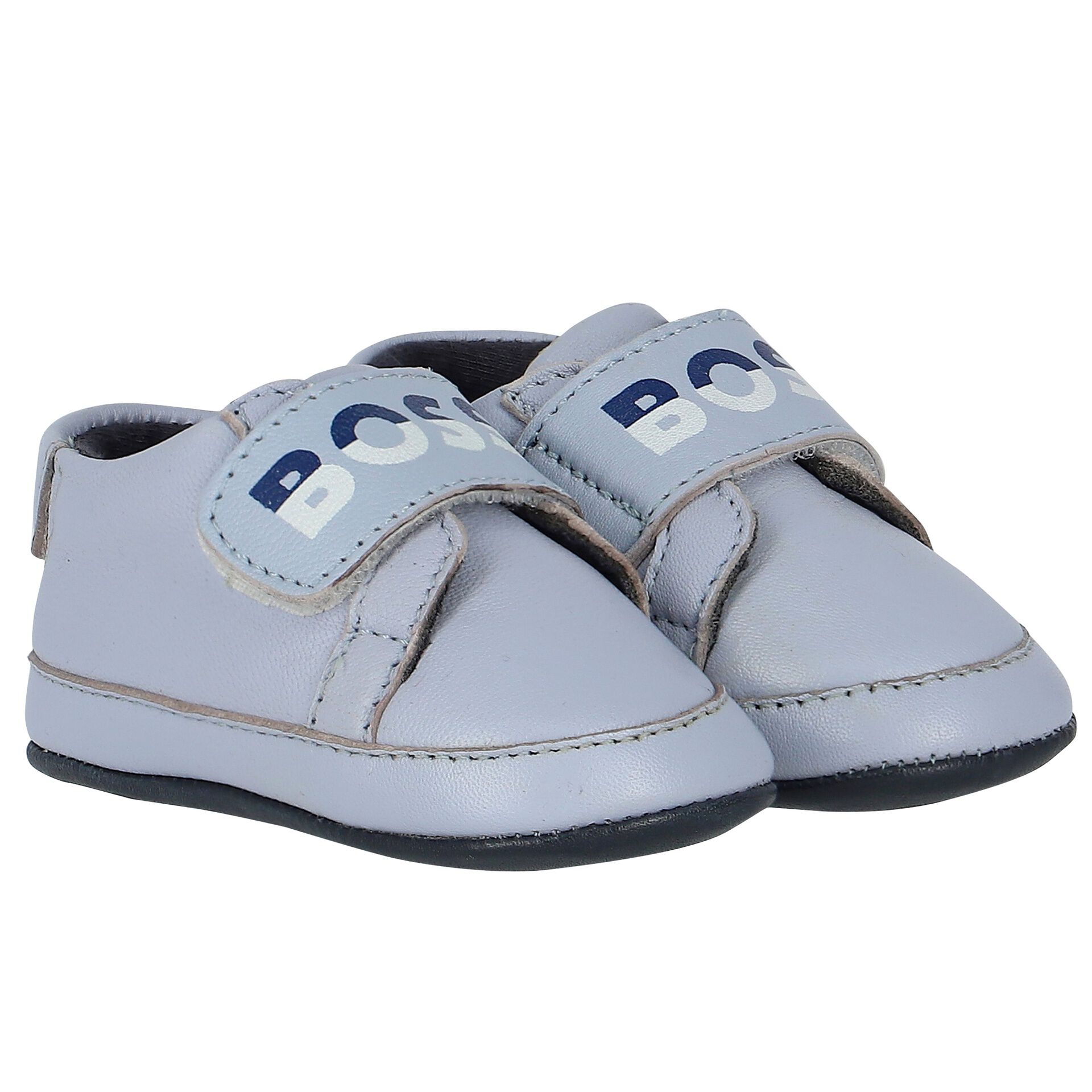 BOSS Baby Boys Blue Logo Pre Walker Shoes Junior Couture UAE