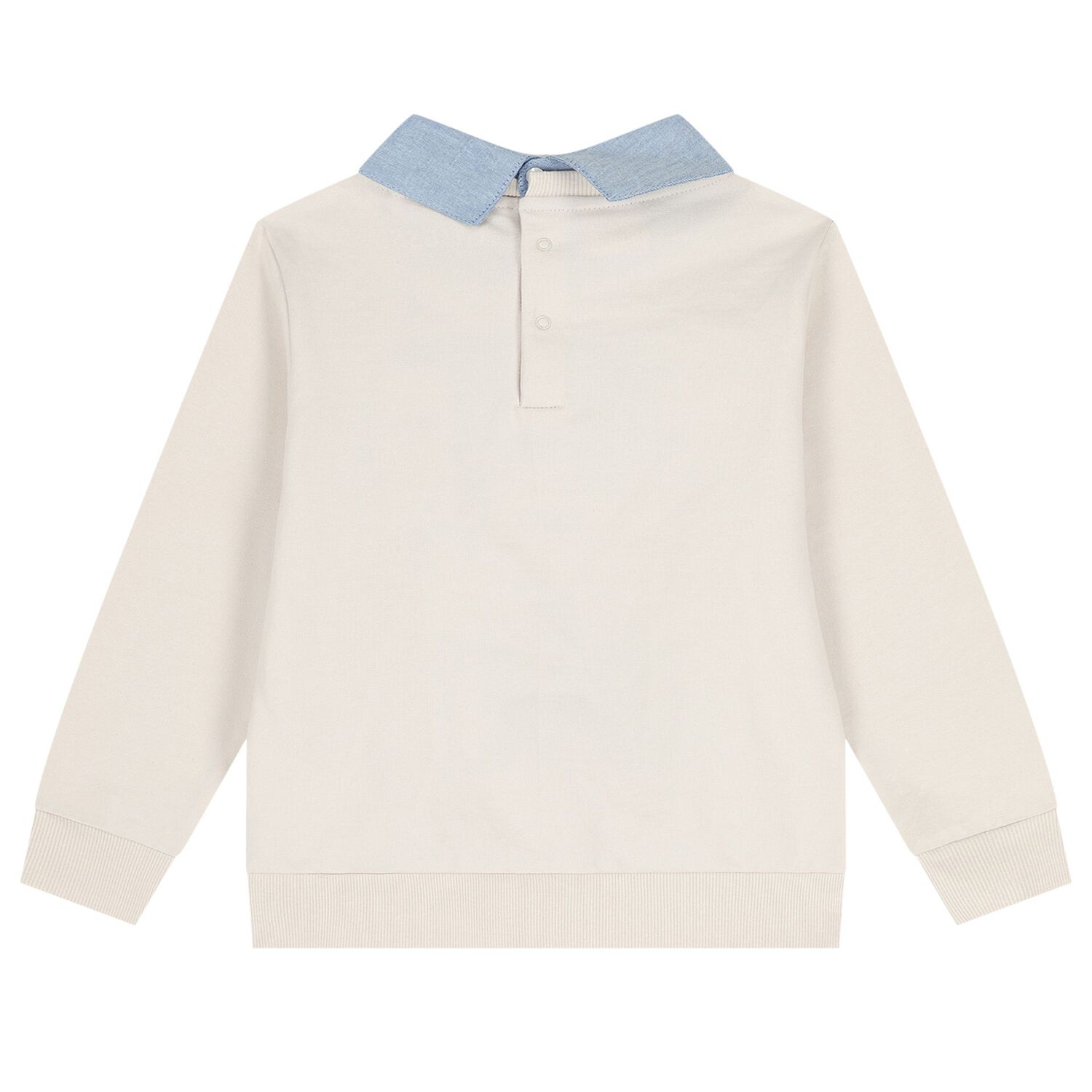 Boys Ivory & Blue Teddy Bear Logo Trousers Set, 1, hi-res