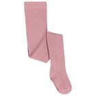 Baby Girls Pink Knitted Tights, 1, hi-res