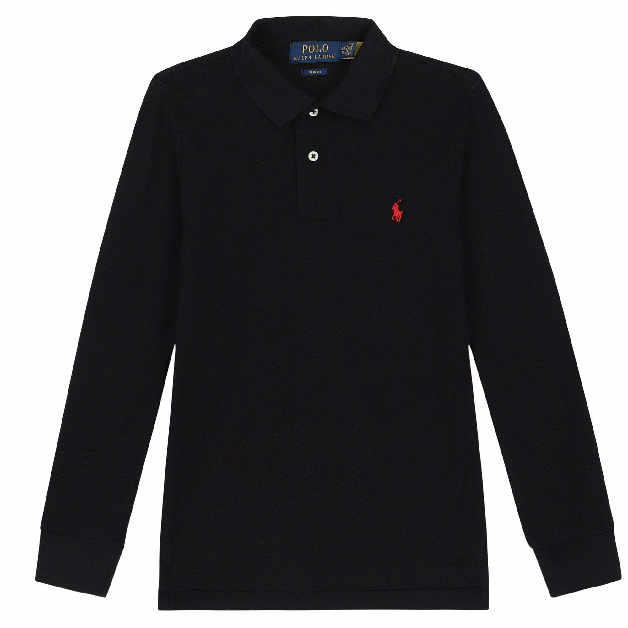 Ralph Lauren Older Boys Black Logo Polo Shirt Junior Couture UAE