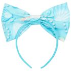 Girls Blue Pearl Bow Headband, 1, hi-res
