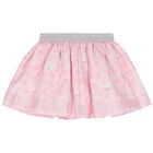 طقم بنات تنورة مزخرف باللون العاجي والبنفسجي, 3, hi-res