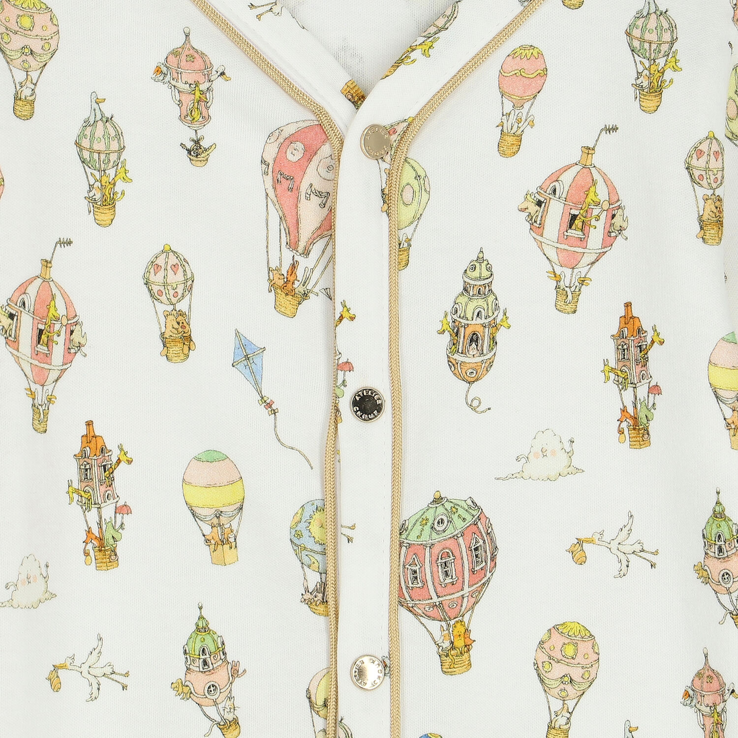 Ivory Hot Air Balloons Babygrow, 1, hi-res image number null