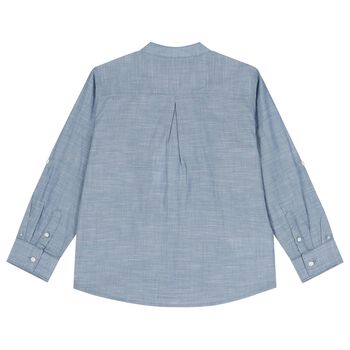 قميص باللون الازرق للاولاد