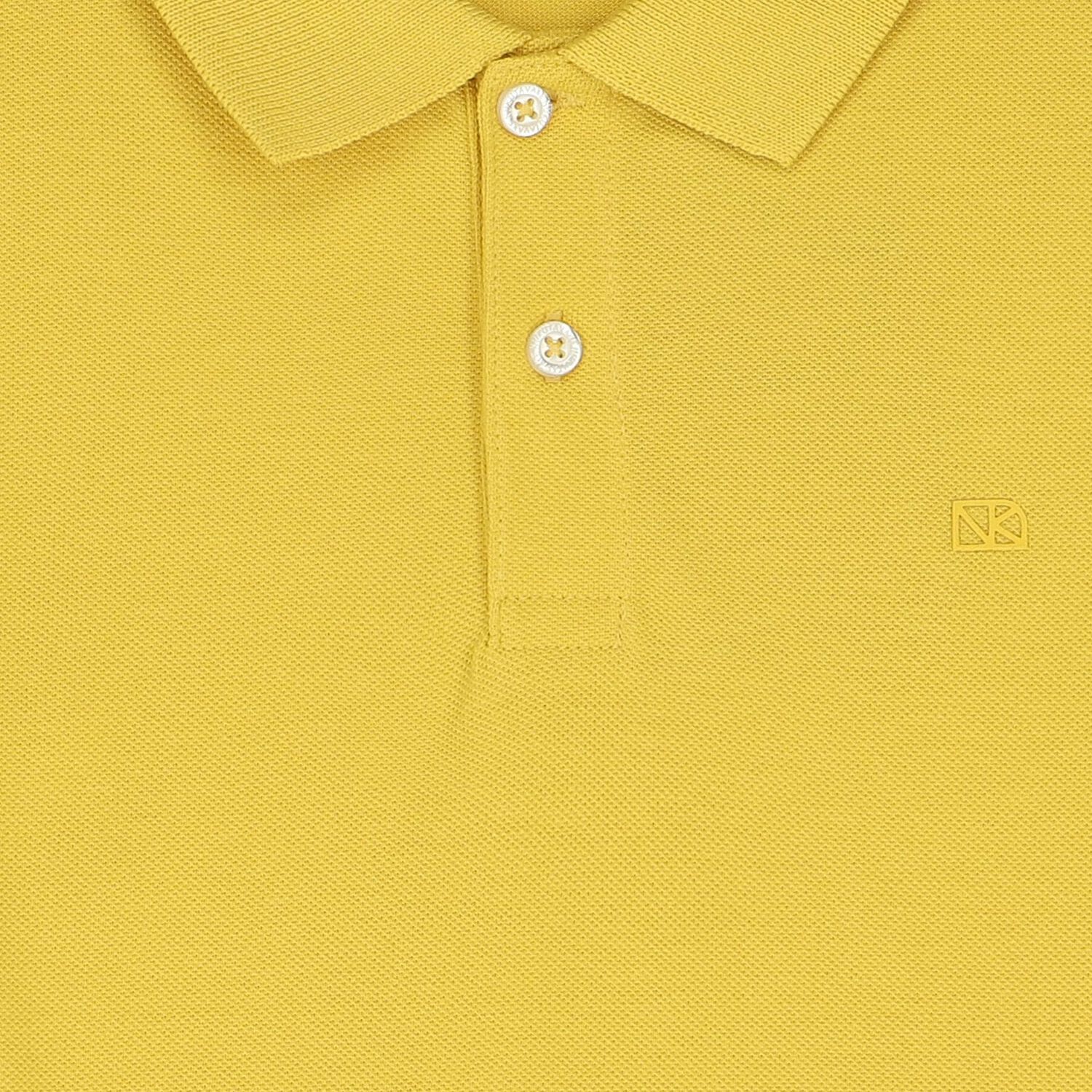 Boys Yellow Logo Polo Shirt, 3, hi-res