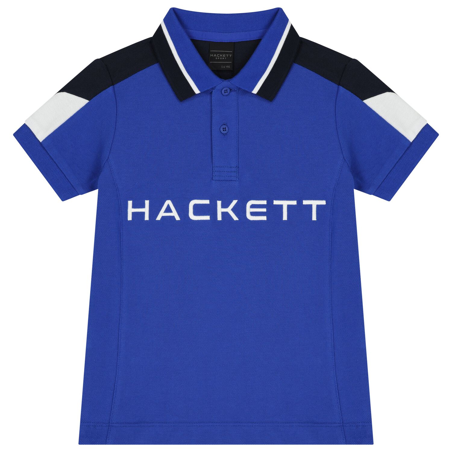 تيشيرت أولاد بولو بالشعار باللون الأزرق, 1, hi-res image number null