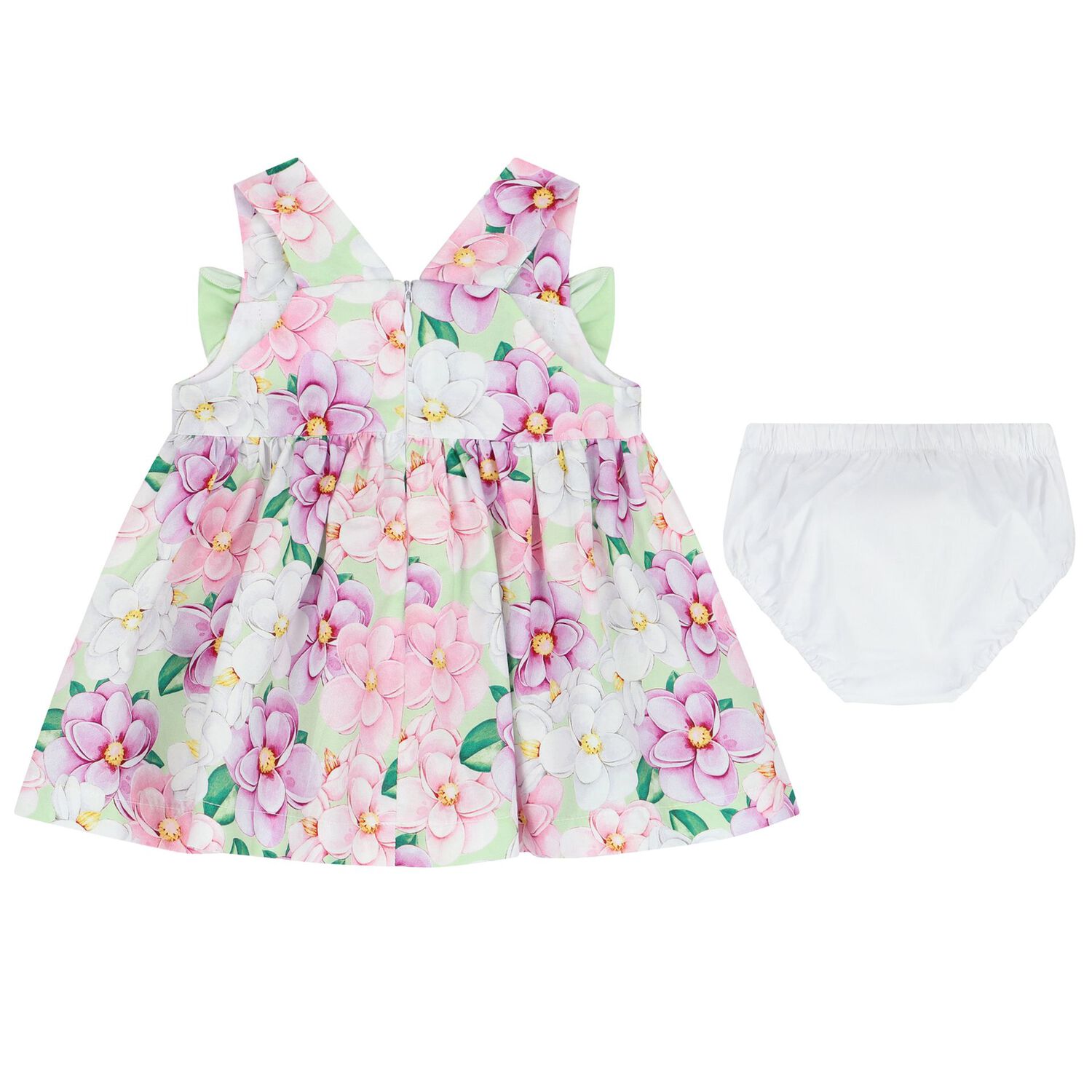 Baby Gilrs Multi-Colored Floral Dress Set, 1, hi-res image number null