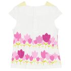 Baby Girls White & Yellow Floral Shorts Set, 1, hi-res