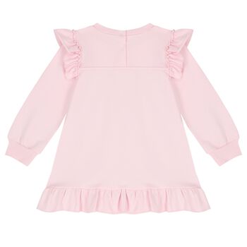 Younger Girls Pink Sweatshirt Dress