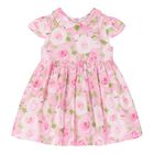 Baby Girls Pink Rose Dress, 1, hi-res