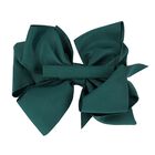 Girls Green Bow Hairclip, 2, hi-res