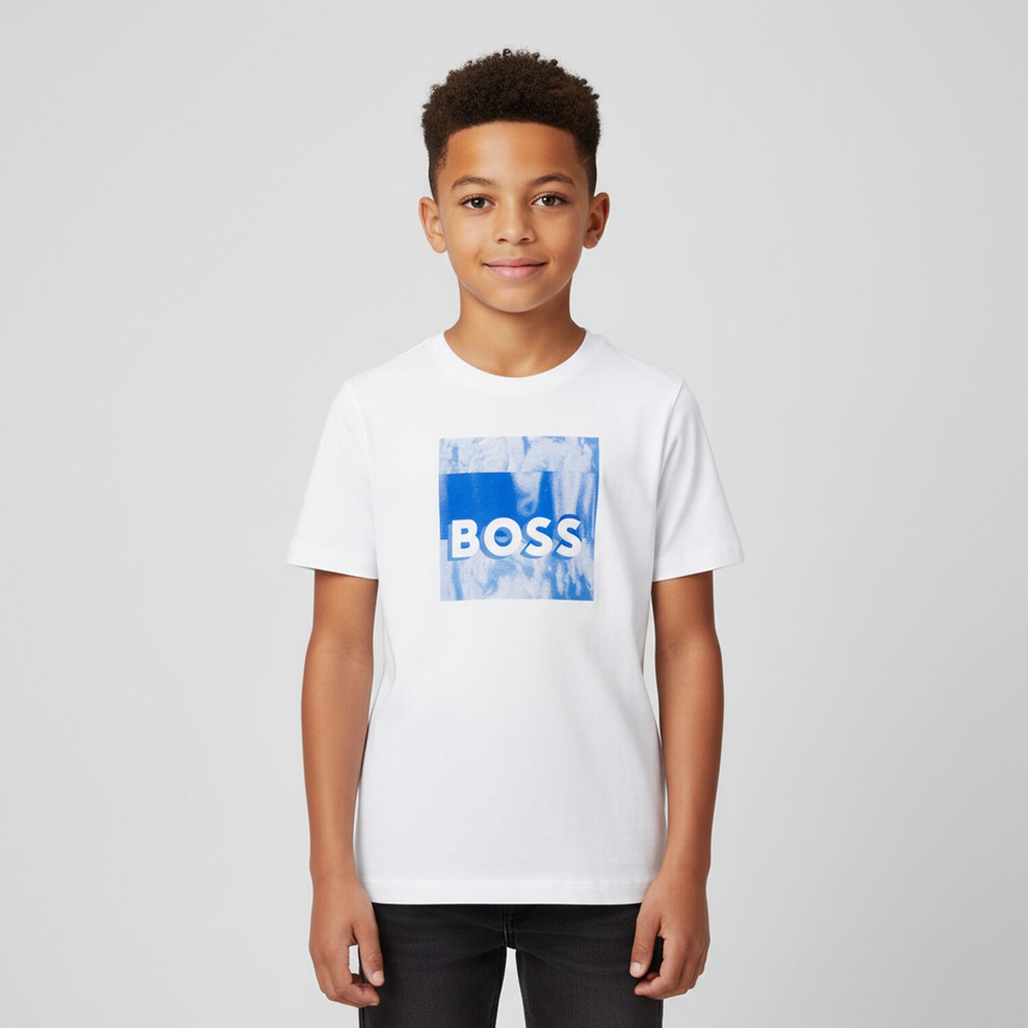 Boys White Logo T-Shirt, 1, hi-res image number null