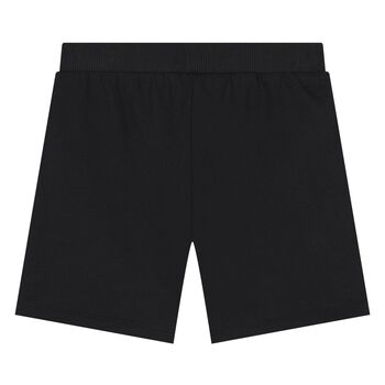 Younger Black Teddy Bear Logo Shorts
