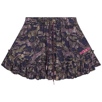 Girls Purple Cheetah Logo Skirt