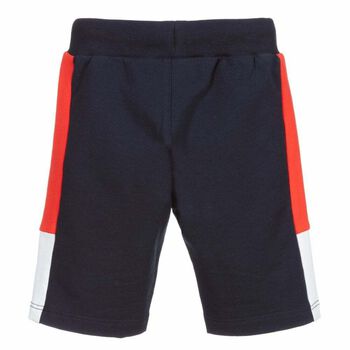Younger Boys Navy Blue Logo Shorts