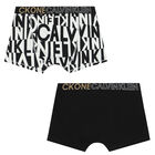 Boys Black Logo Boxer Shorts ( 2-Pack ), 5, hi-res
